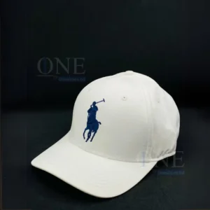 Polo Crest Blanc – Navy Stitch
