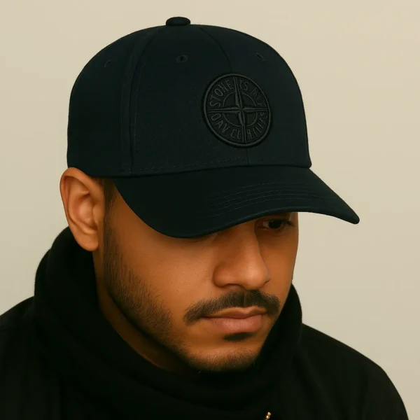 Stone Island Ghost Cap – Obsidian Patch - Image 2
